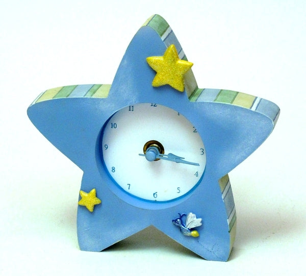 Roman Tender Embrace Blue Star Clock