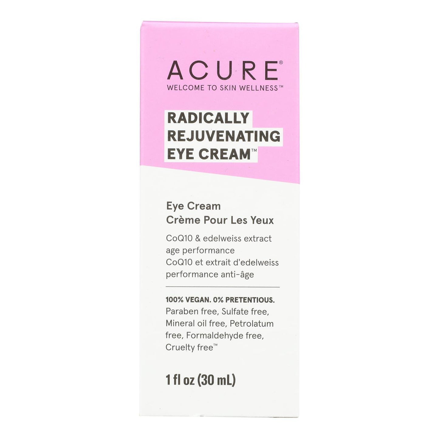 Acure - Eye Cream - Chlorella and Edelweiss Stem Cell - 1 FL oz.
