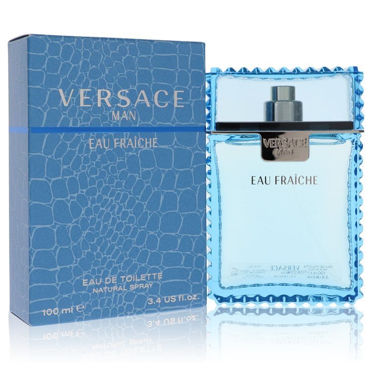 Versace Man by Versace Eau Fraiche Eau De Toilette Spray (Blue) 3.4 oz (Men)