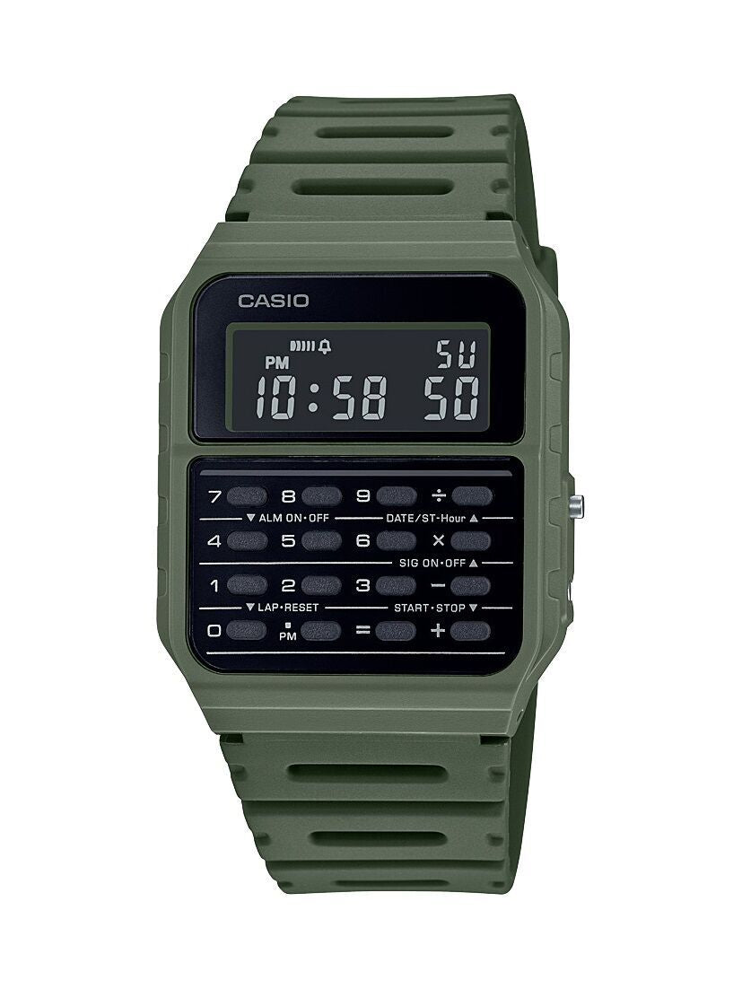 Casio Men's Green 8 Digit Calculator Watch