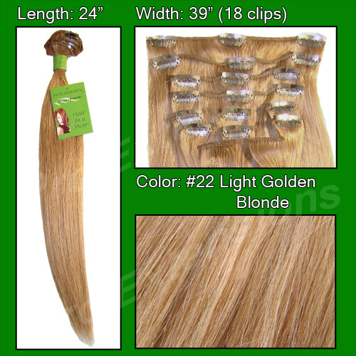 #22 Golden Blonde - 24 inch Remy